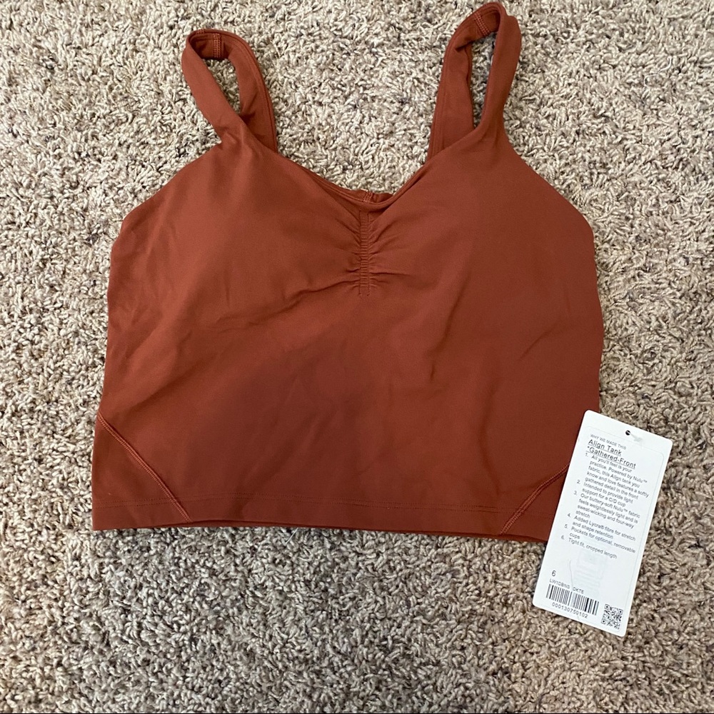 Lululemon Gathered Front Align Tank NWT sz 6